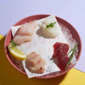 Misto brezza (3 sashimi, julienne di seppia)